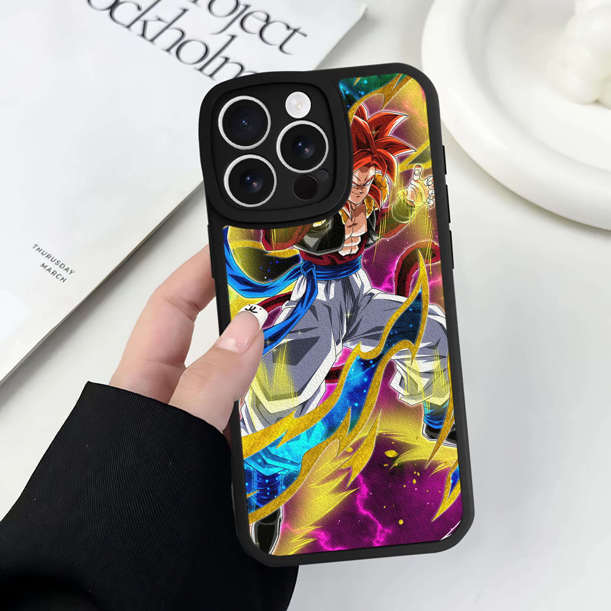 （画像用） ドラゴンボール DRAGON BALL 【iPhone 16シリーズ対応】シリコンスマホケース（レザー調） 材質：シリコン